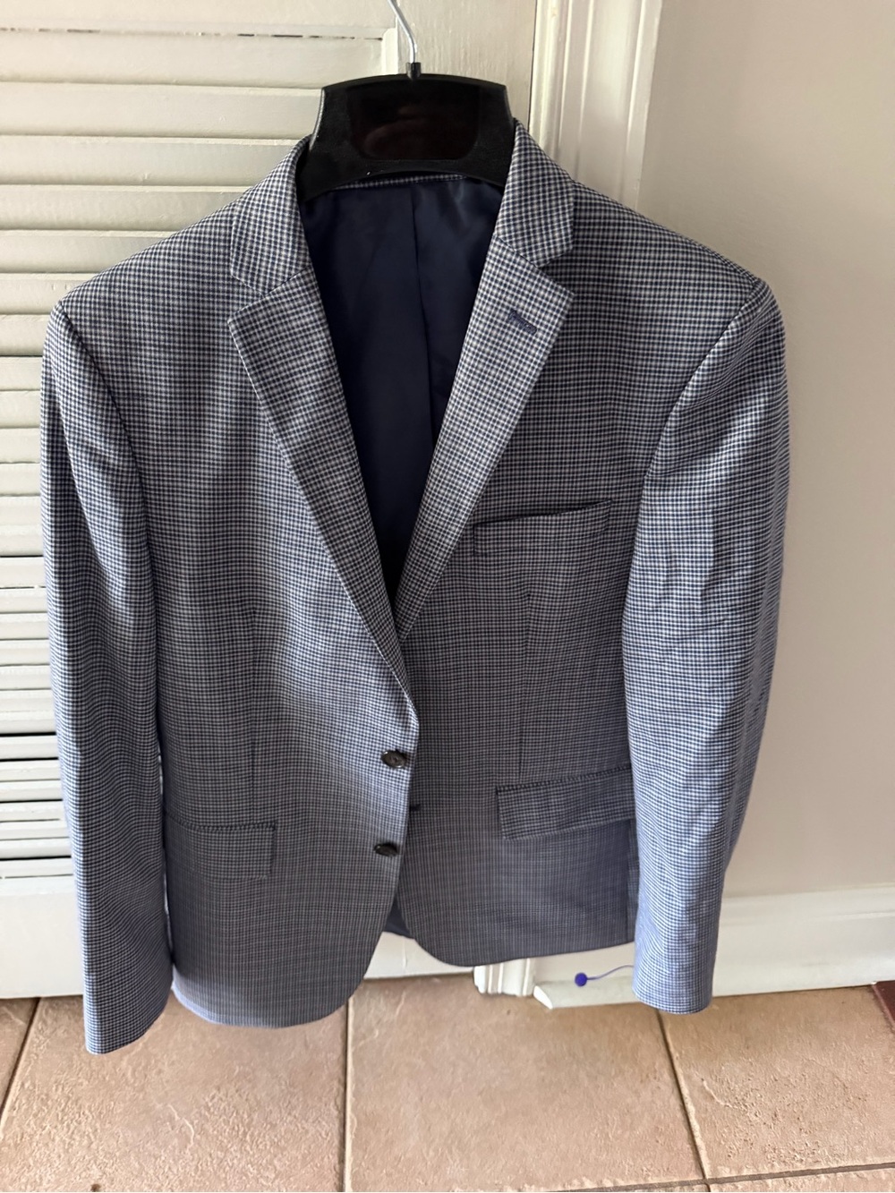Lauren Ralph Lauren Menโs Blazer Blue Check 2-Button Inner Pockets 18R